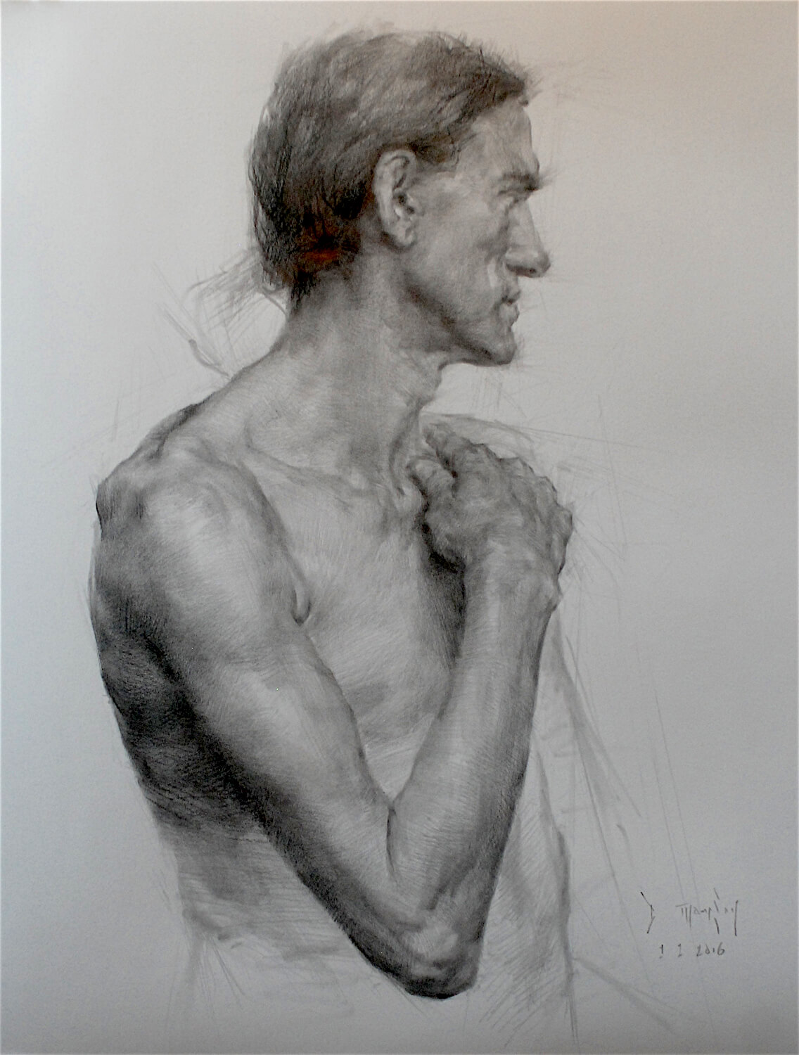 graphite figure drawing